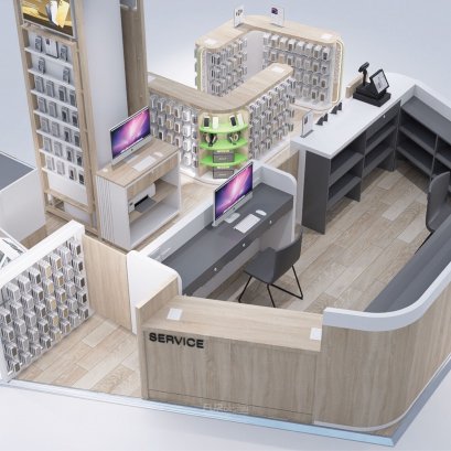 ออกแบบ ผลิต และติดตั้งร้าน : ร้าน K IT Store 2 